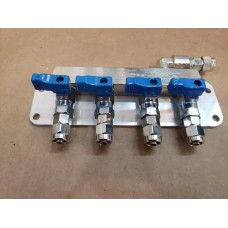 Manifold para Gás CO2 - 4 vias 