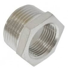 BUCHA DE REDUÇÃO 1/2 X 3/8 - INOX - BSP