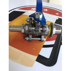 VÁLVULA ESFERA 1/2 TRIPARTIDA - INOX - C/CONEXÕES